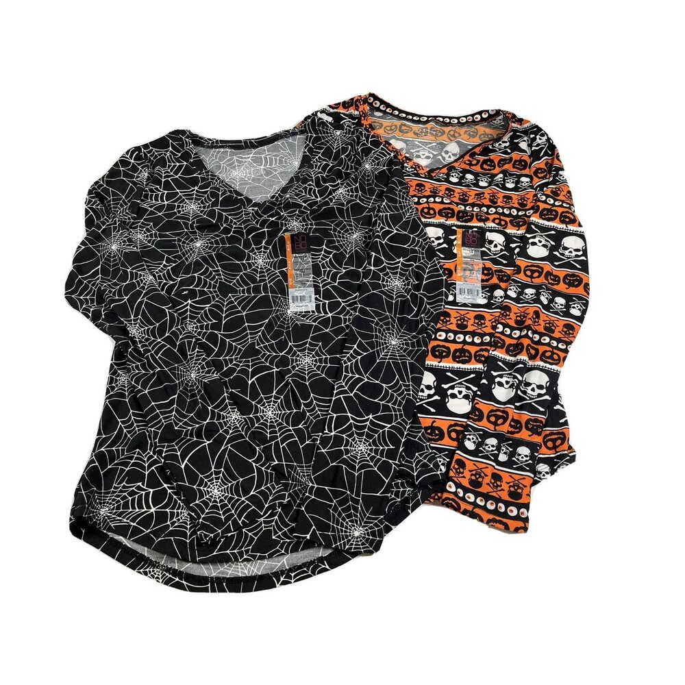 NOBO 2 Long Sleeve Halloween Soft Tee V-Neck Size Medium
